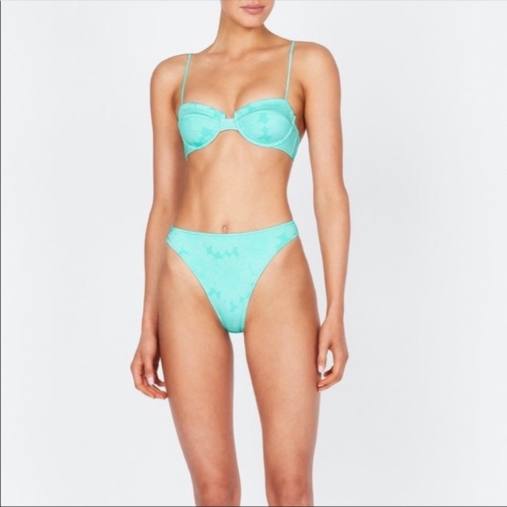 Triangl Rhian Teal Floral